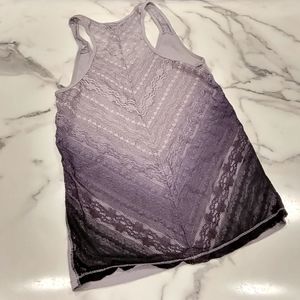 American Eagle Lace Back Racerback Tank, Shades of Grey - Sz XL